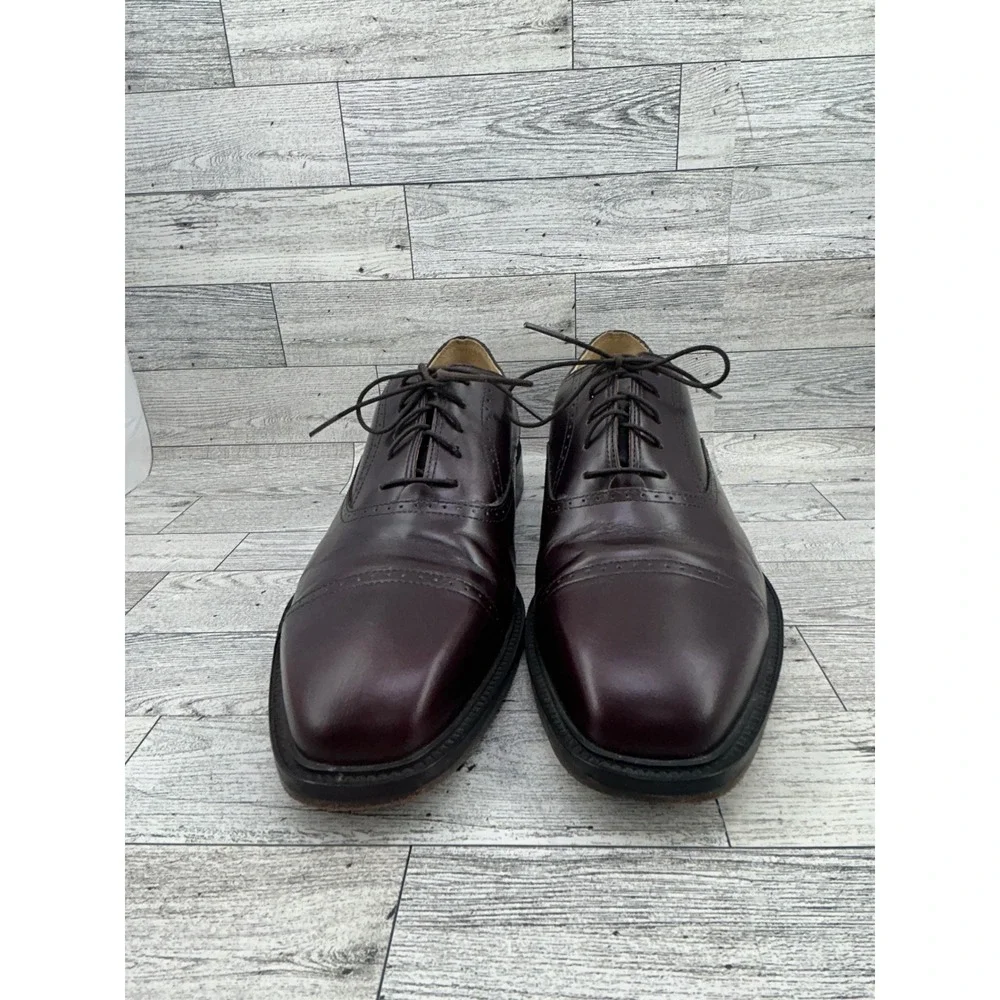 Rockport Mens APM1141E Leather Dress Shoes Oxfords Burgundy Size‎ 9M